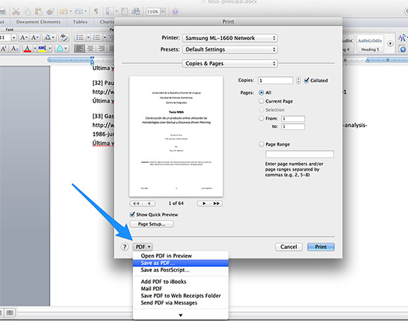 page numbers not printing in word 2011 for mac